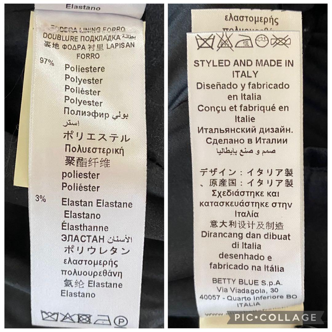 美品 エリザベッタフランキ ミニ丈 ノースリーブ ワンピース Aライン フレア