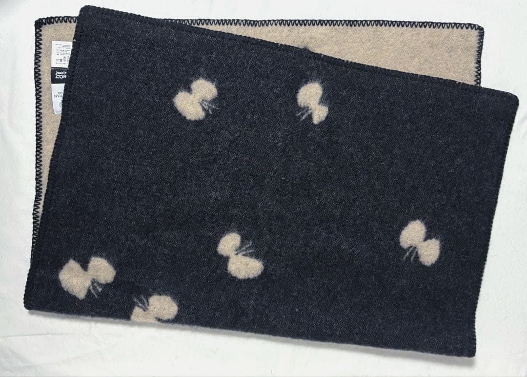 クリッパン× ミナペルホネン ウールブランケット ミニ ブラック