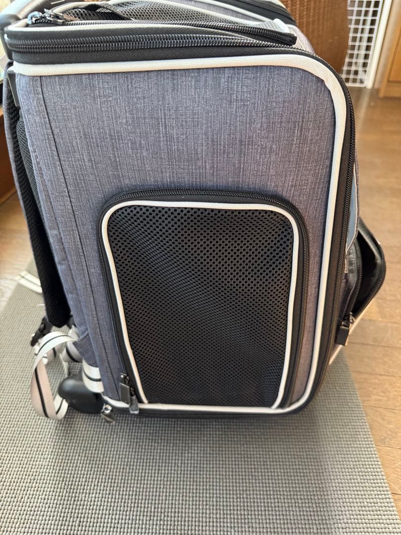 グレー キャリーバッグ フリース内装　犬用