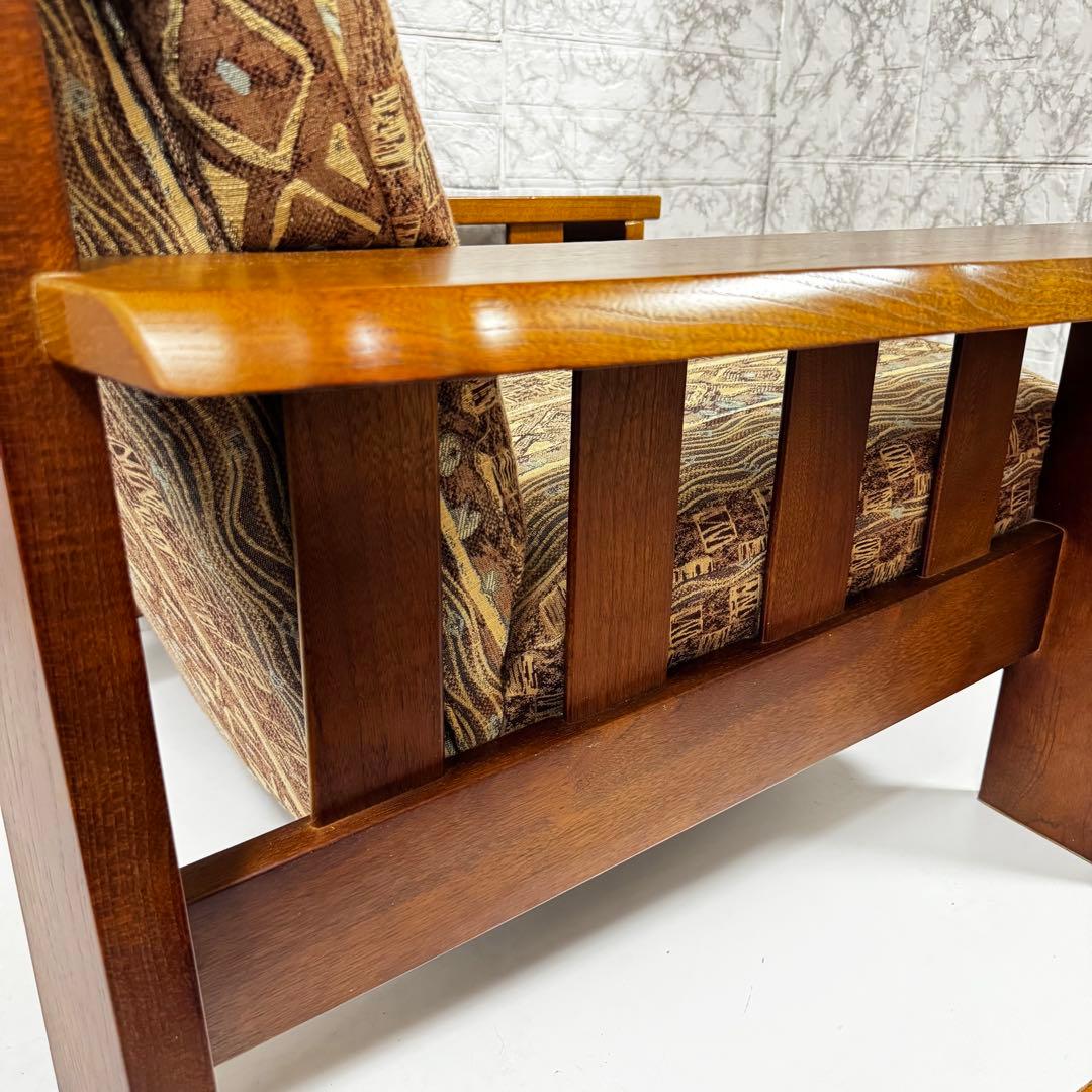 ①美品　KARIMOKU カリモク　シングルソファ　アームチェア　高級　国産家具