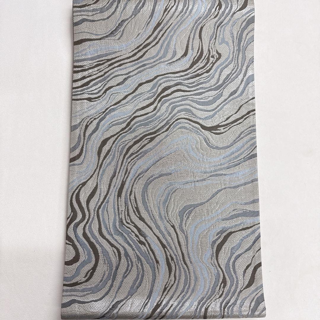 袋帯　全通　リバーシブル　流水模様　着物