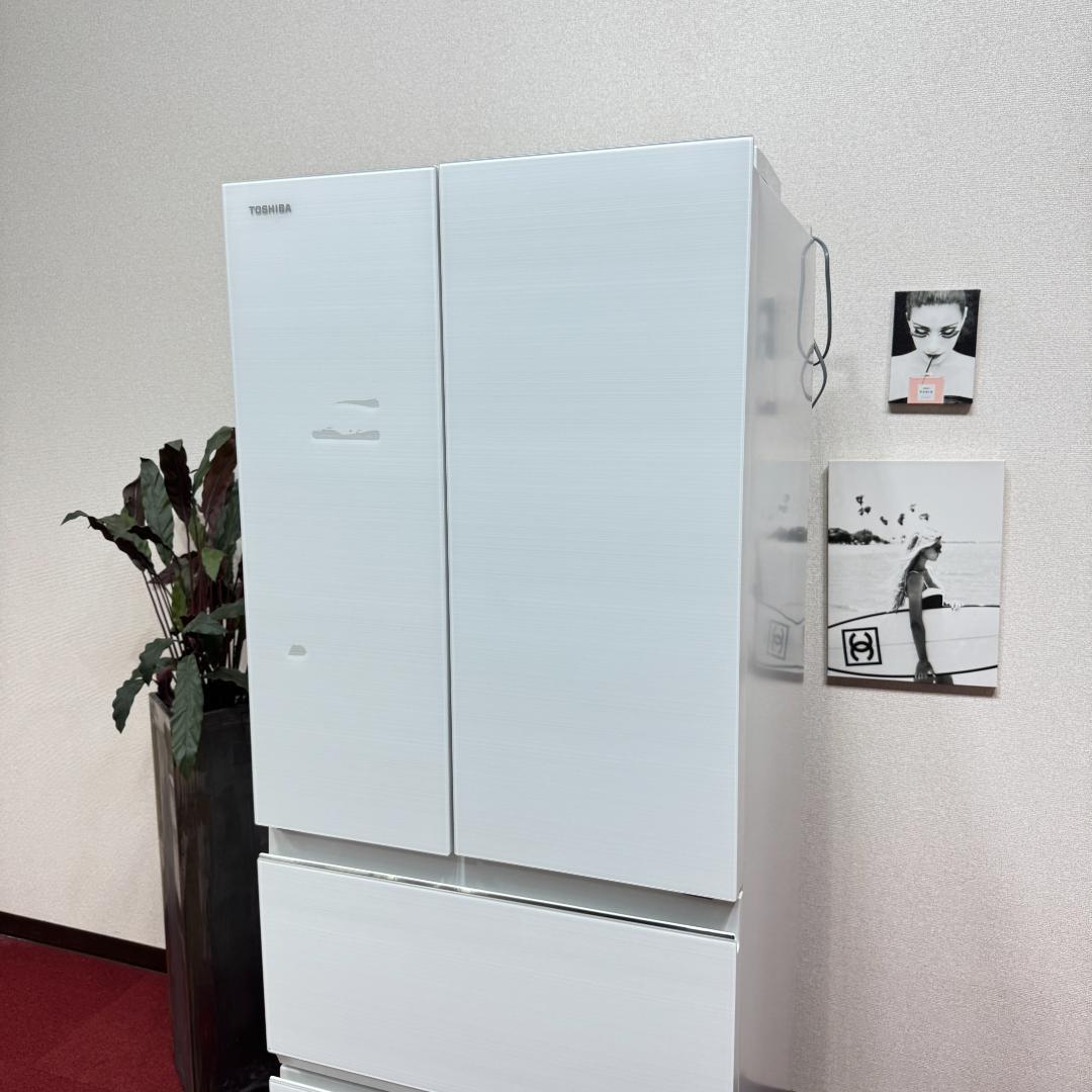東京23区送料無料　美品東芝6ドア冷蔵庫2022年製507L　洗浄/除菌済み
