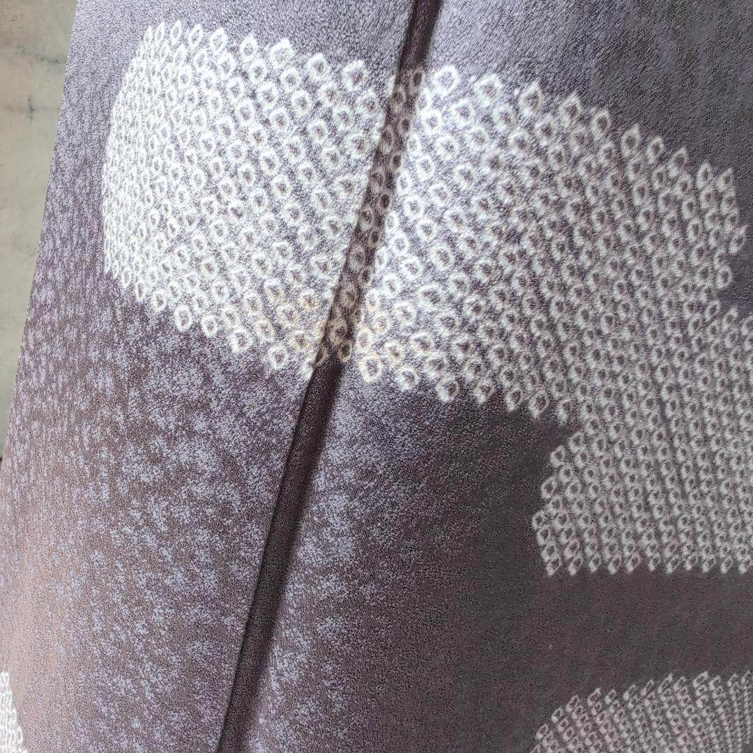 訪問着　フルセット　着物　付け下げ　正絹　絞り　紫　C2