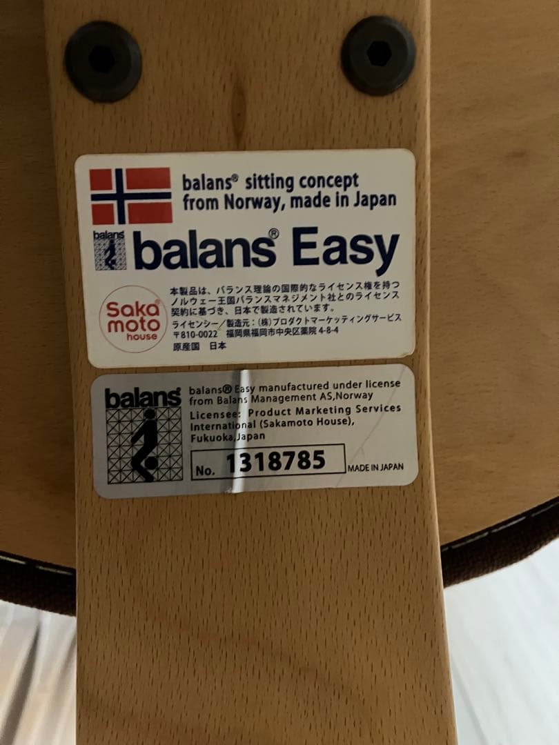 美品　バランスイージー バランスチェア リボ社 新品カバー付(アガットレッド)