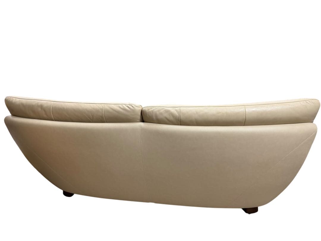 ◯カリモク karimoku アイボリー レザー 2人掛けソファ