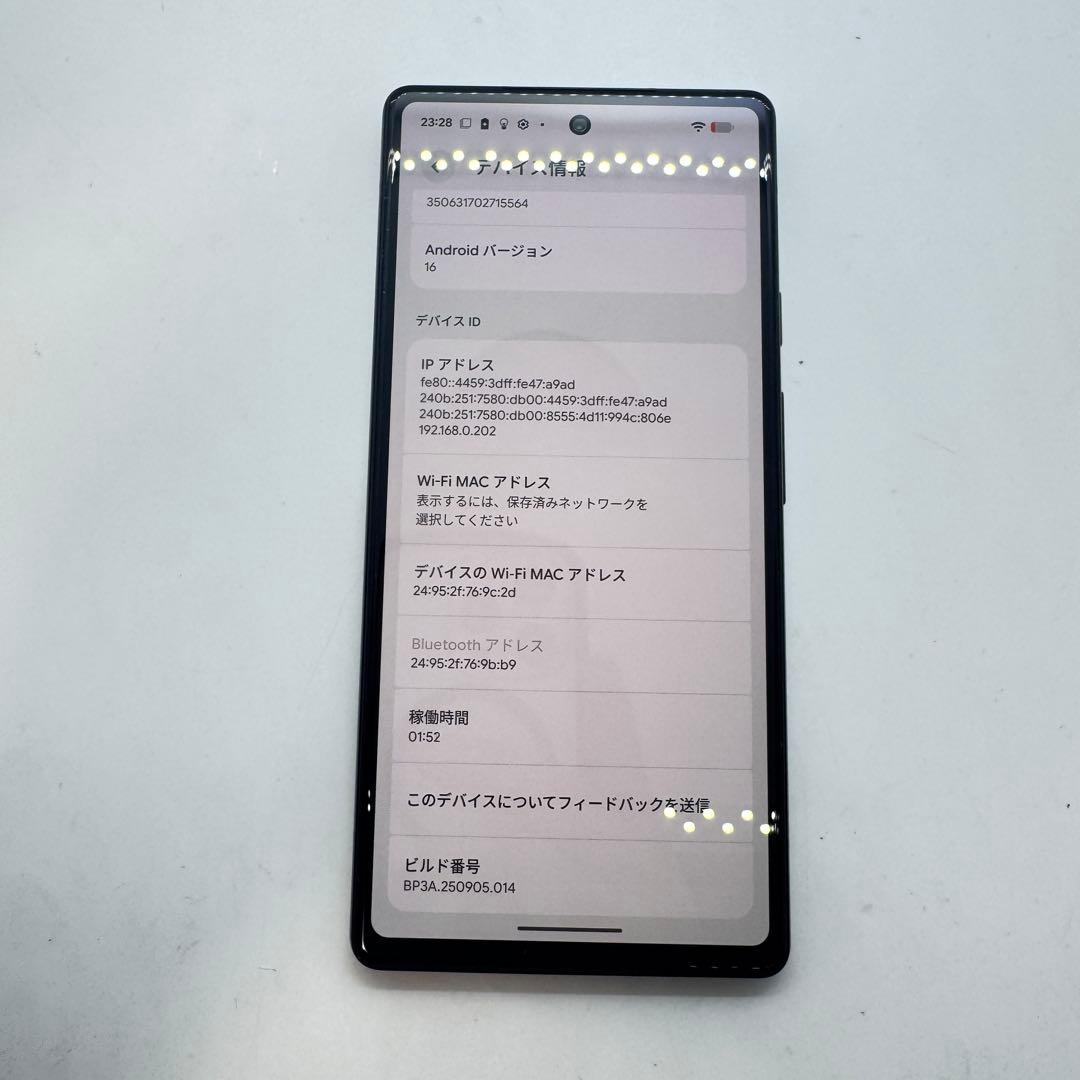 【SIMフリー】 Google Pixel 6a 128GB 本体 動作確認済み