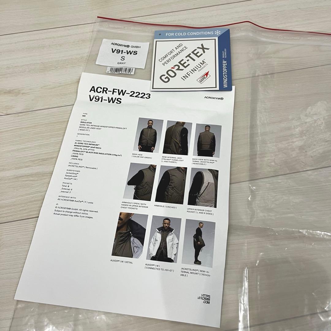 ACRONYM V91-WS GREY S アクロニウム