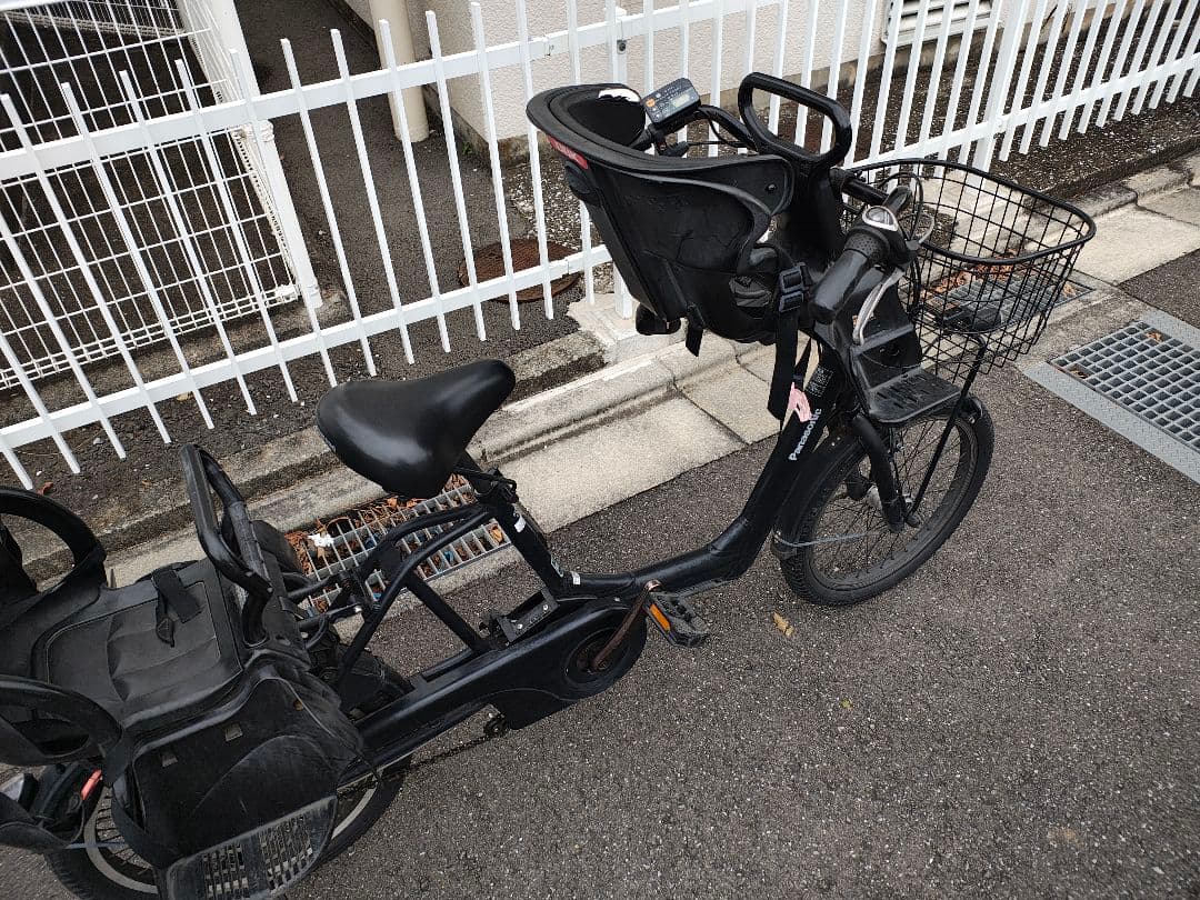電動自転車　パナソニック　Panasonic 黒　ブラック　子供乗　26インチ