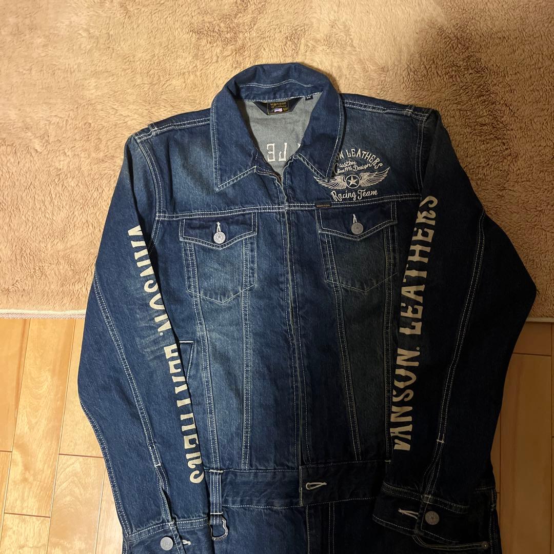 今日限定値下げVanson Racing Team デニムオーバーオール XXL