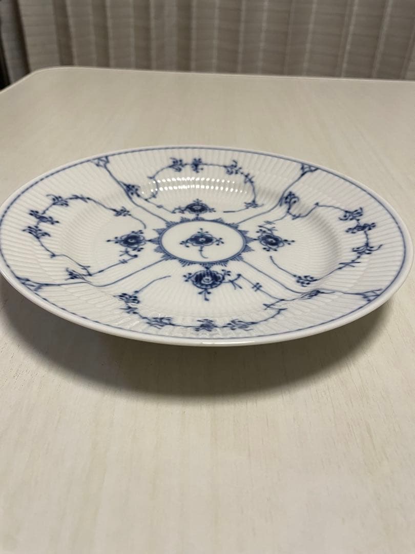 21cm ロイヤルコペンハーゲン ブルーフルーテッド プレート 二枚セット