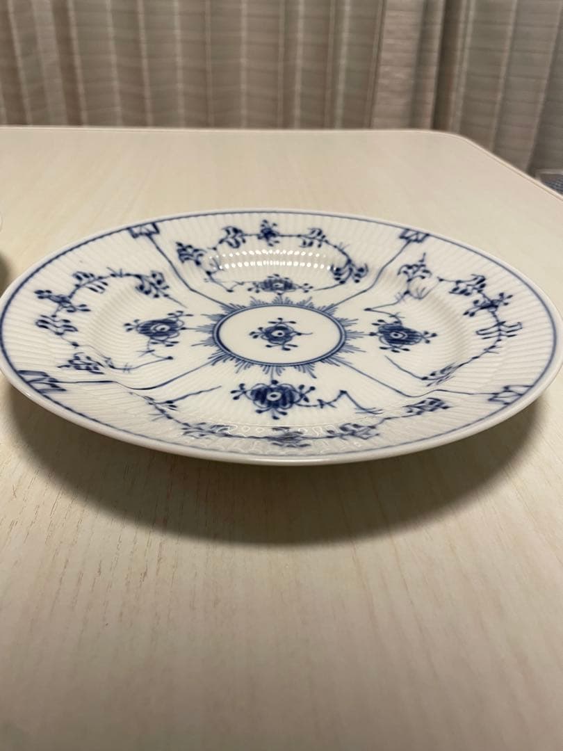 21cm ロイヤルコペンハーゲン ブルーフルーテッド プレート 二枚セット