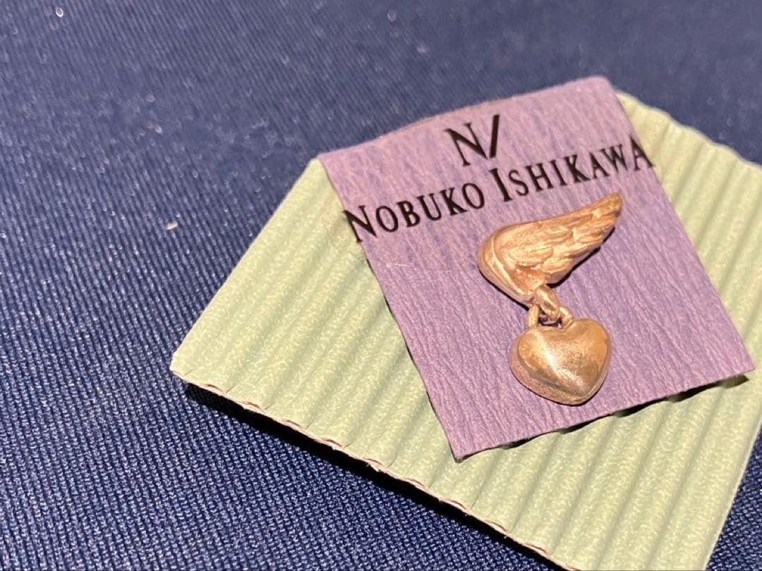 極美品 NOBUKO ISHIKAWA ハートと翼のブローチ石川暢子ジュエリー