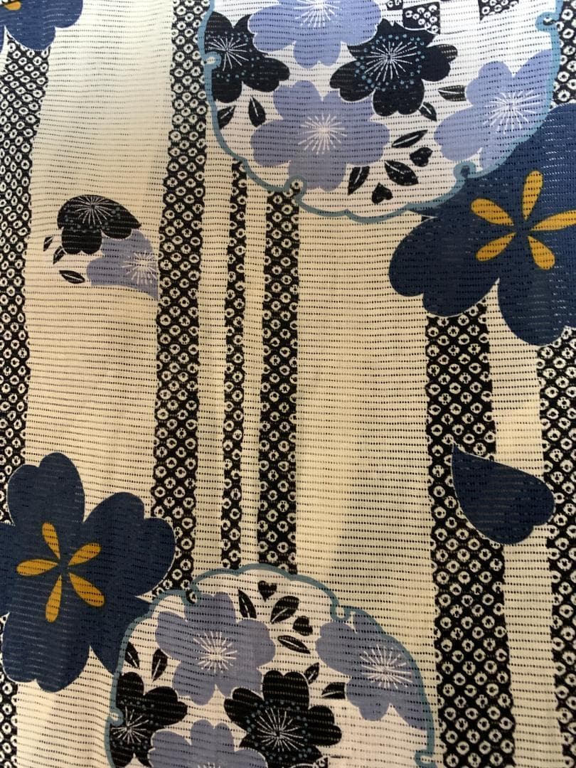 ◆最高級【綿絽浴衣】古典雪輪桜繋ぎの涼し黒ゆかた◆着物としても着用可◆新品