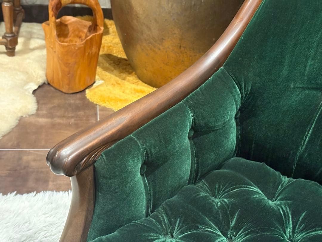 maruni マルニ木工　一人掛けソファ　ボタンダウン　ファブリック　IG