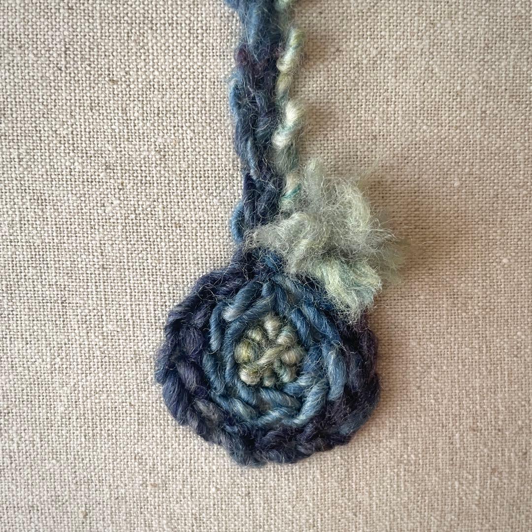 【一点もの】『手紡ぎ糸のお花. a'』手刺繍ファブリックパネル