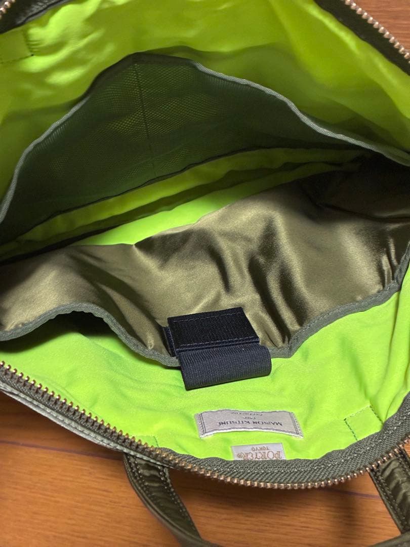 メゾンキツネ×ポーター コラボ ヘルメットバック オリーブ PORTER キツネ