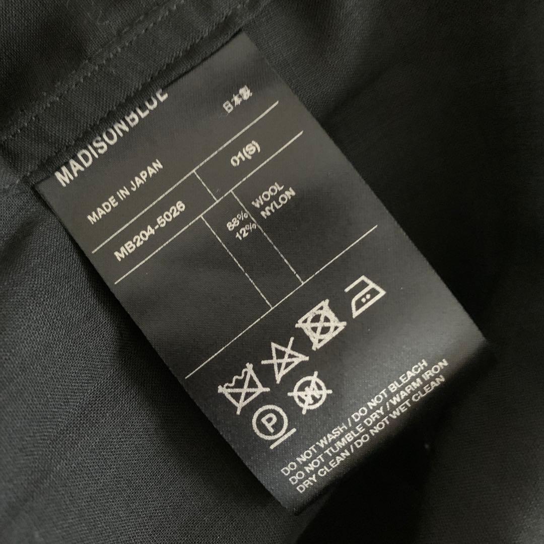 美品　マディソンブルー SH W/VOILE WOOL VOILE マダムシャツ