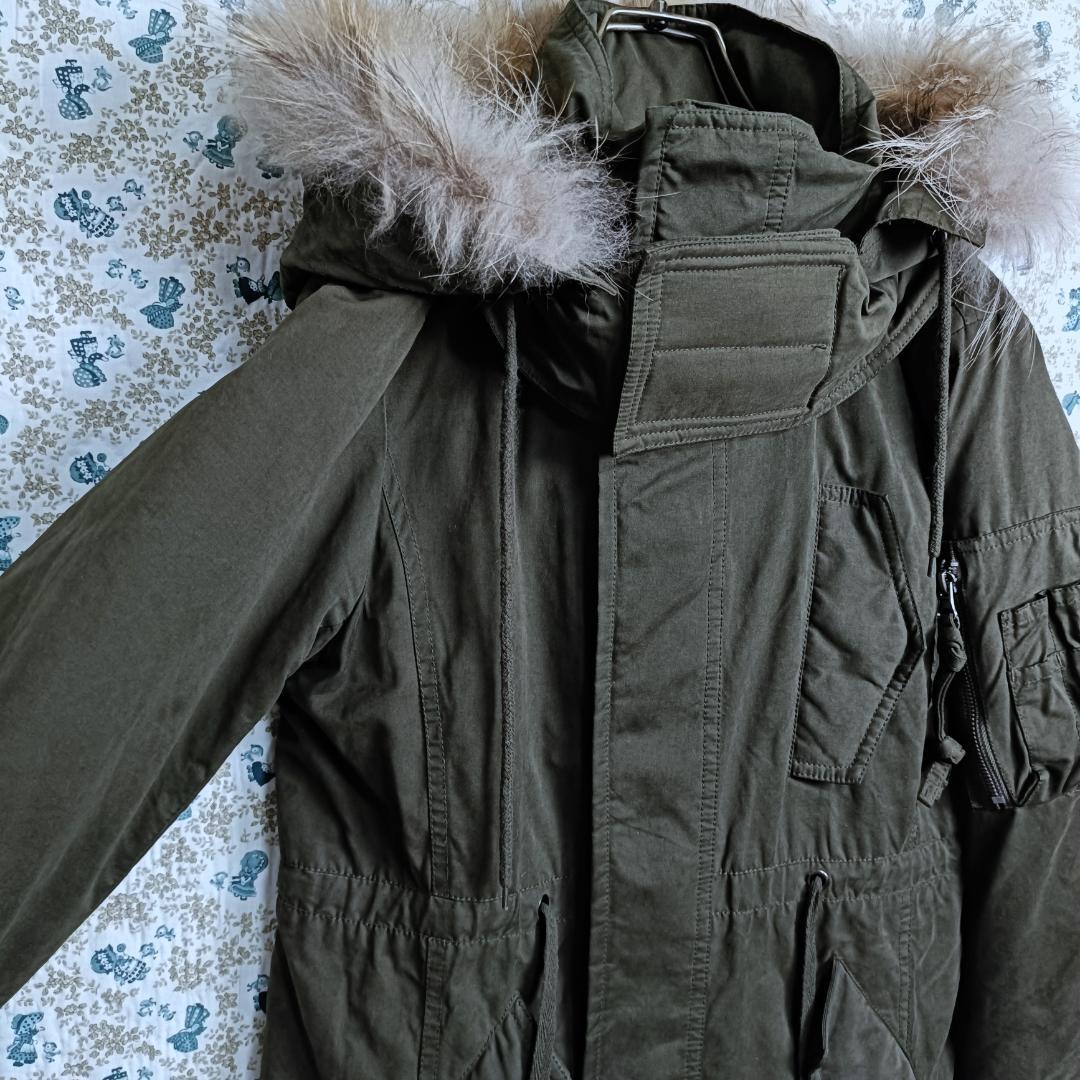 RT111297専用☆BUFFALO BOBS　モッズコート　ダウン　ファー　緑