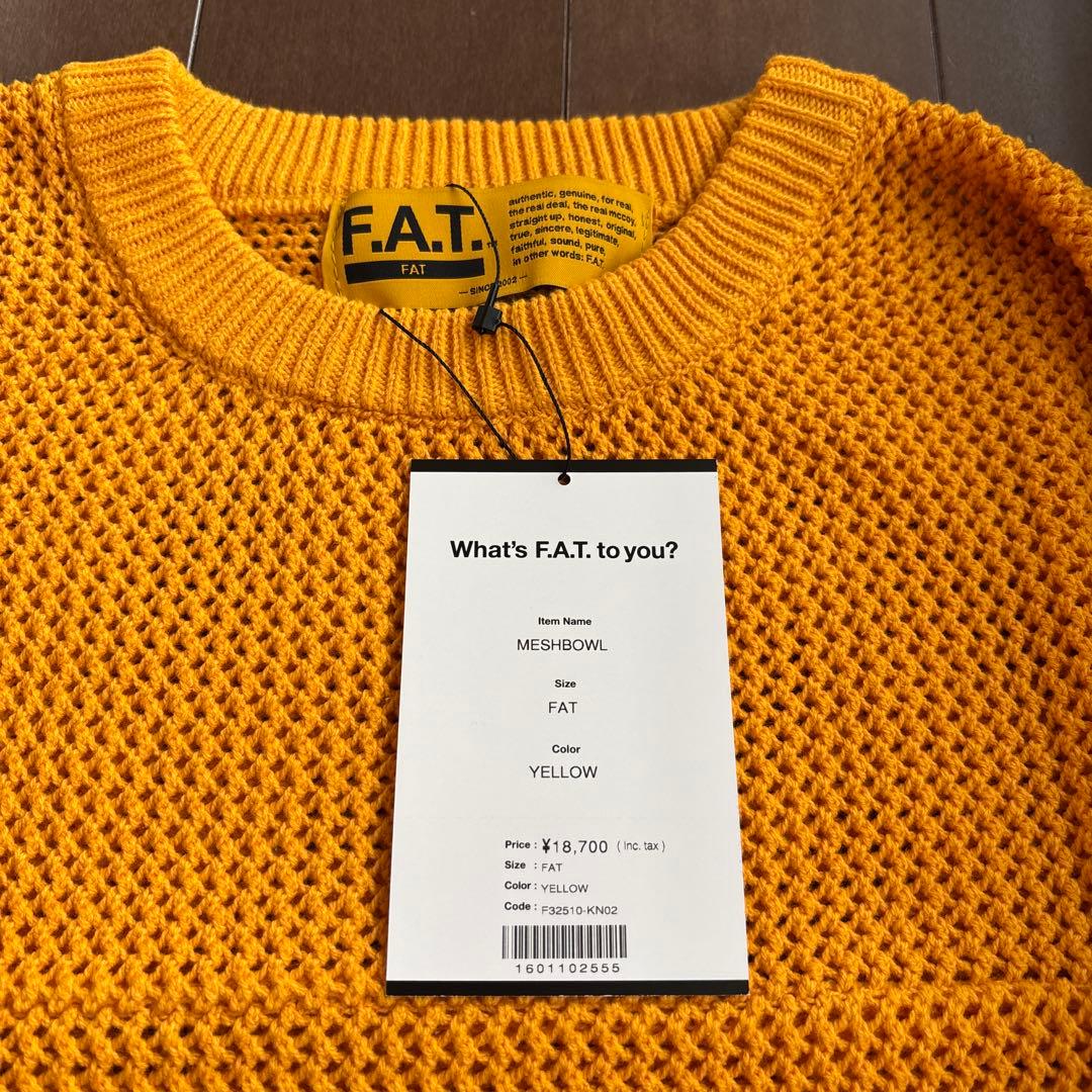 新品 エフエーティー フットボールシャツ FAT イエロー FAT