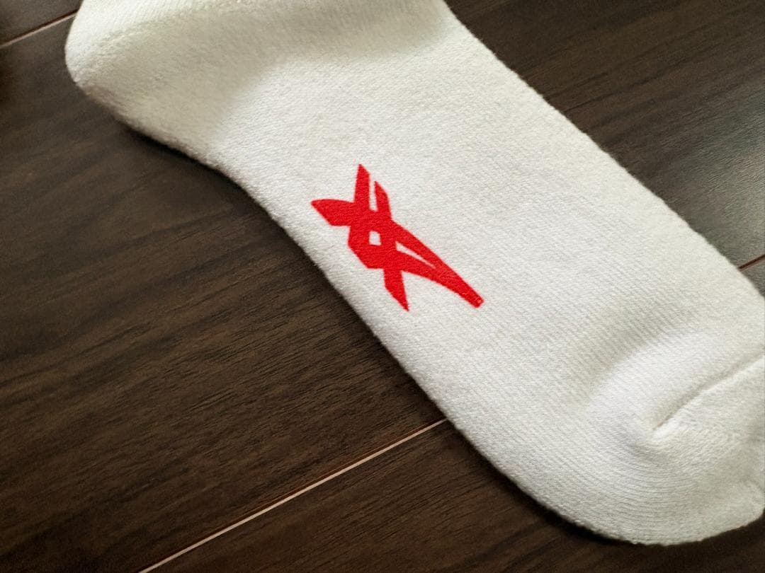 【新品】アシックス　ハイソックス　赤/紺ライン(26～28cm)開封済