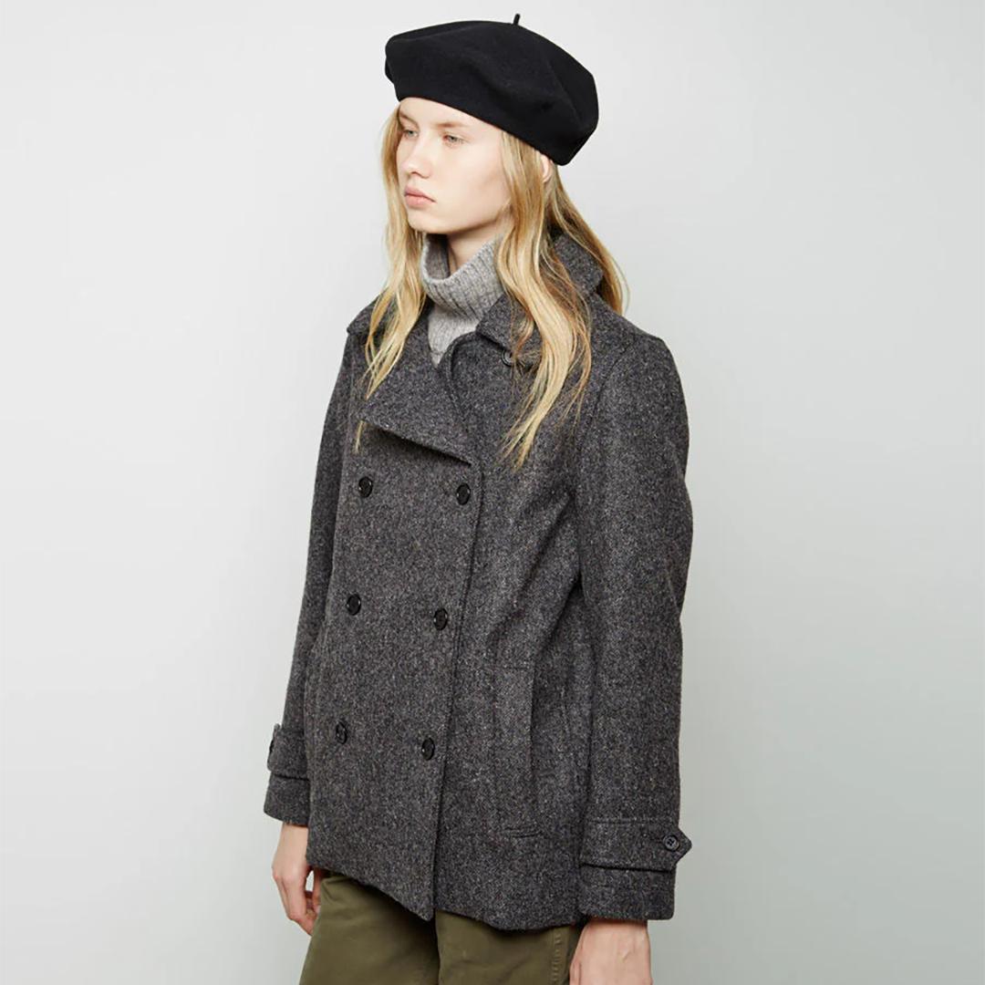 【美品】MHL. ショート ダブルブレスト コート ウール ジャケット