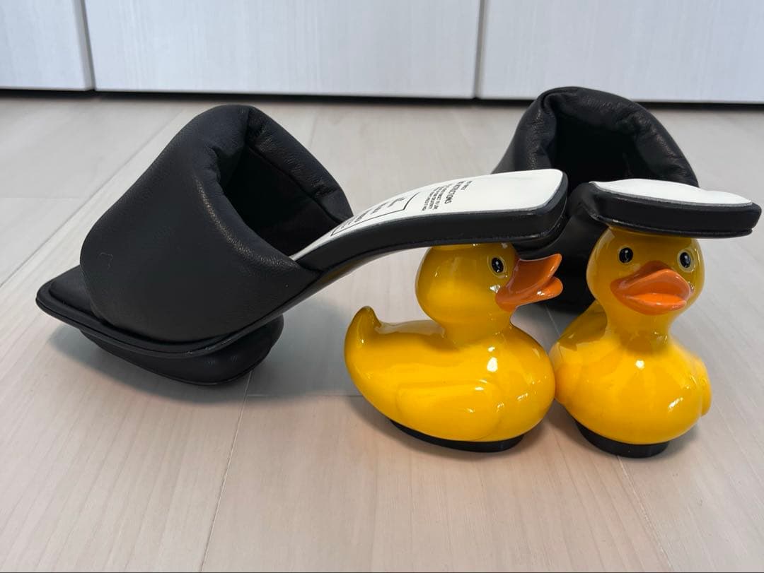 メゾンミハラヤスヒロ ダックヒールサンダル アヒル ミュール 36 ブラック