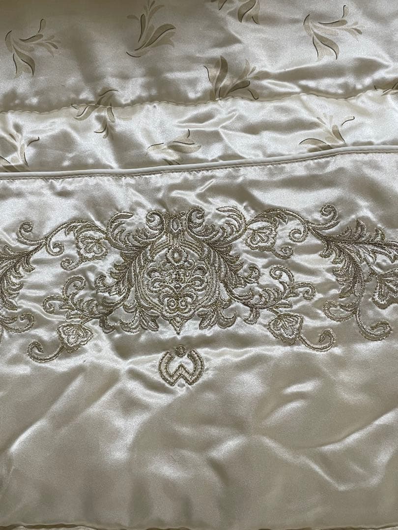 貴重国産手引き真綿ミラーショーン布団 シングルサイズ1kg