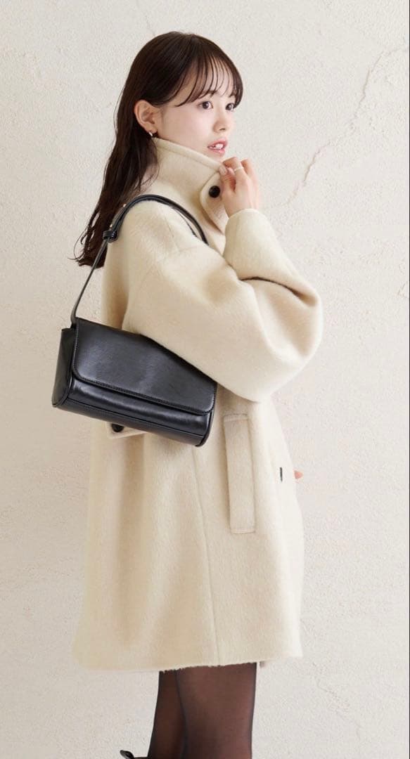 新品未使用品 ウール混 シャギーミドルコート 【12/16(火)7:00まで】