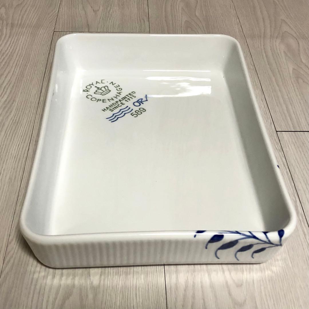 新品箱ナシ) ロイヤルコペンハーゲン ブルーフルーテッド メガ オーブンウェア