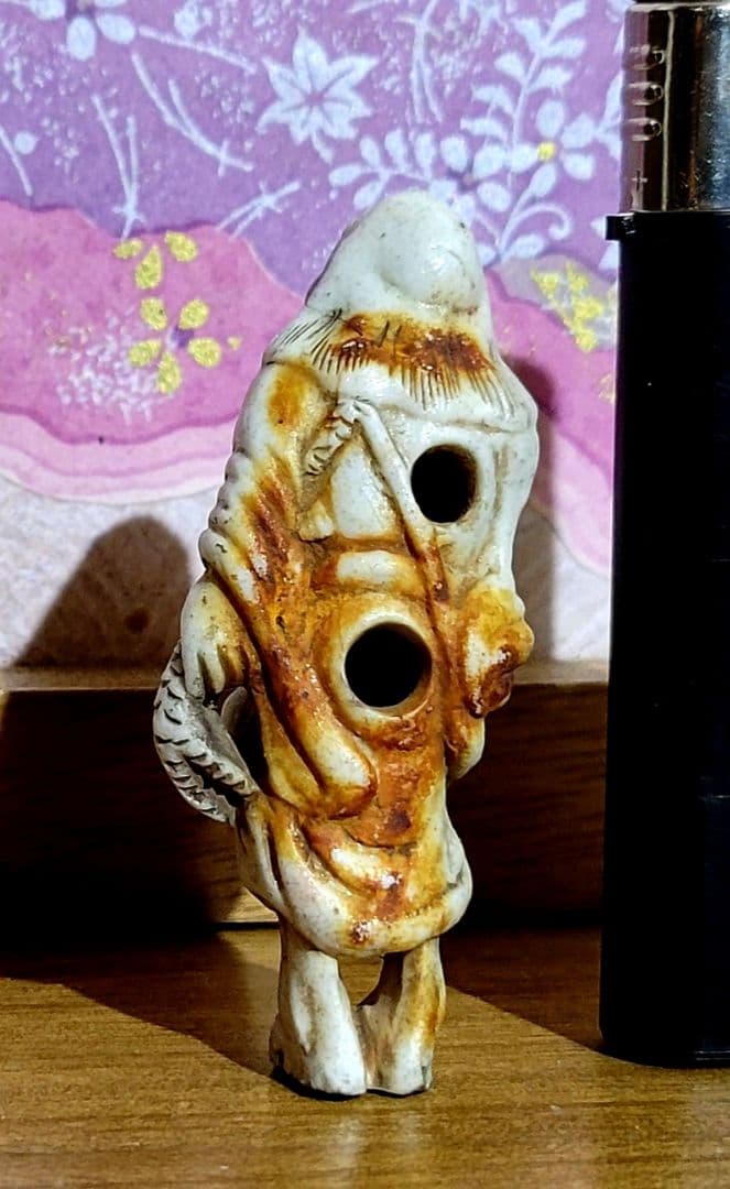 珍品　時代物　平戸焼　根付　提げ物　骨董品、美術品