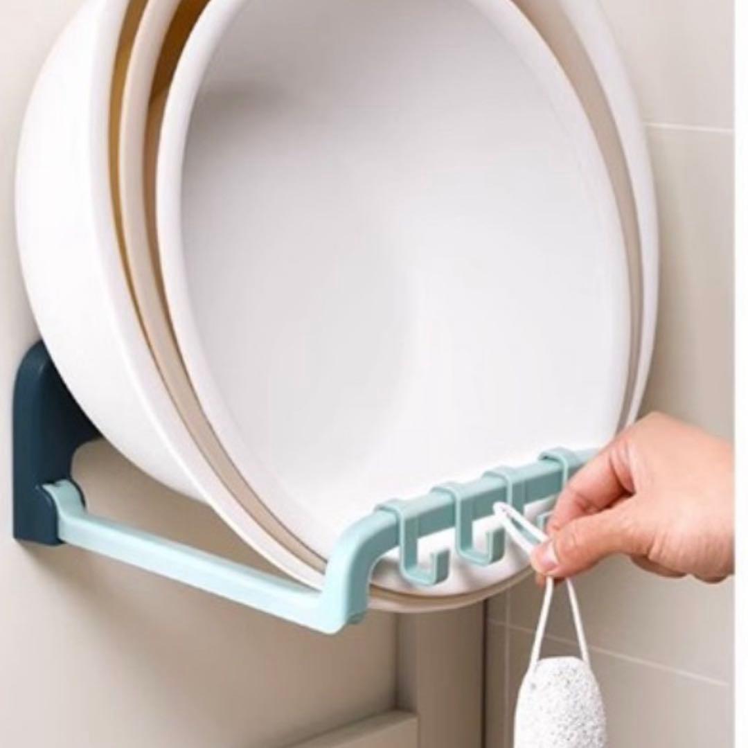 お風呂　ラック　フック　壁掛け　吸盤　強力　賃貸　洗面器　掃除用具　タオルかけ