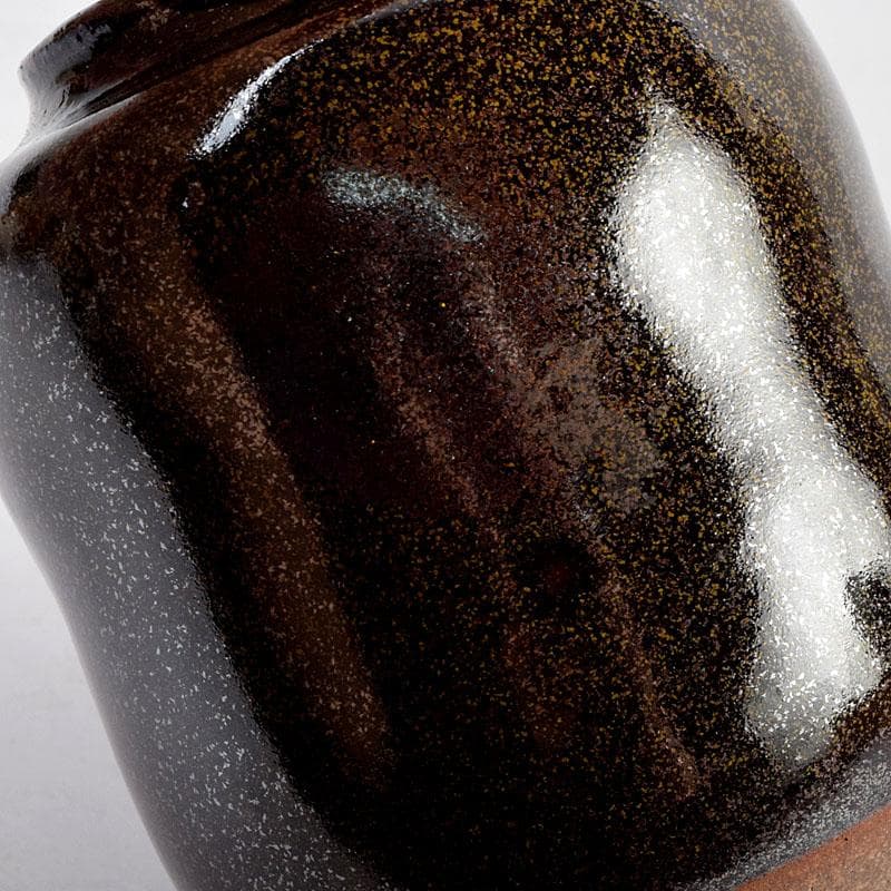 茶道具　清閑寺窯　杉田祥平造　瀧浪茶入　仕覆付　共箱　瀧浪茶入　V　9042