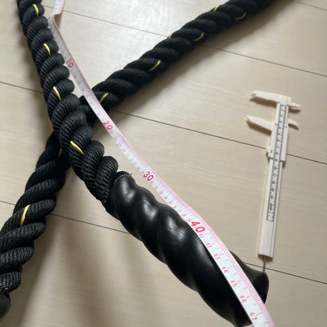 トレーニングロープ 約3m φ34黒と黄色