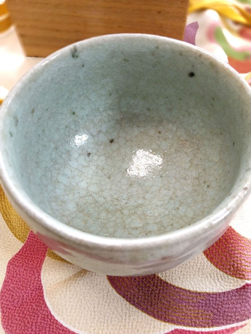 清水卯一　人間国宝　京焼　青磁　　茶碗　茶道具