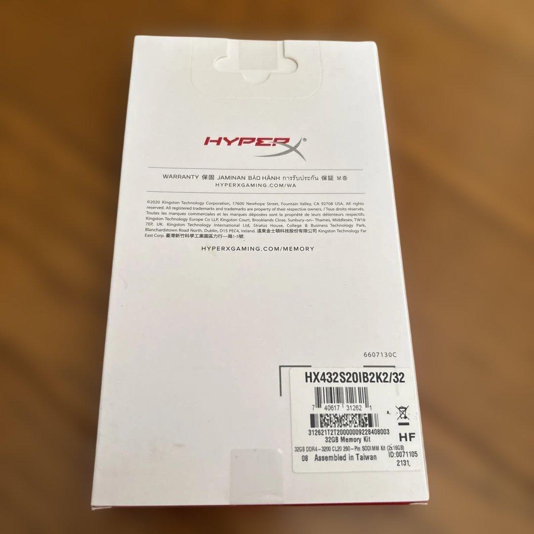 HYPERX ノートPCメモリ DDR4-3200 （16GB×2）