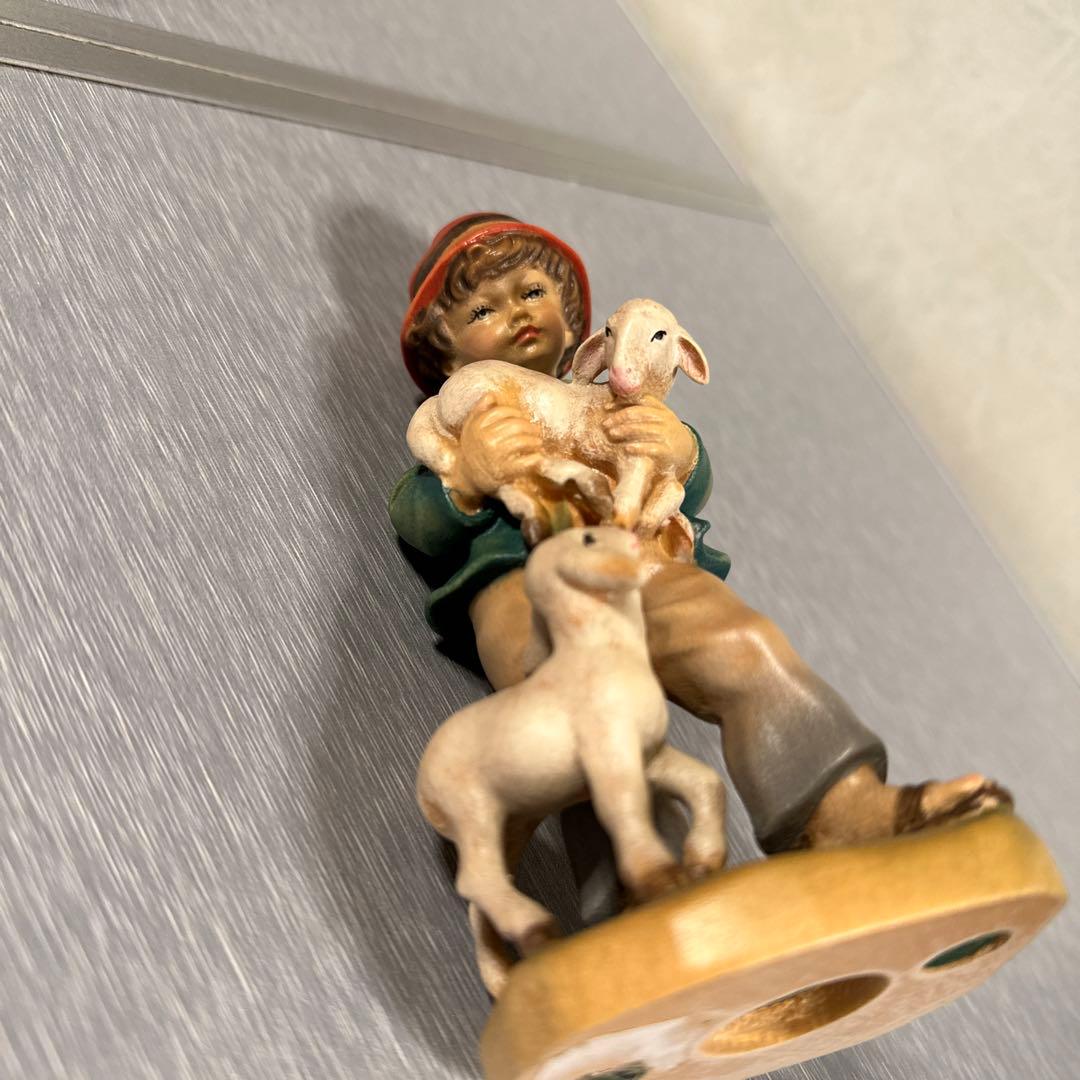 イタリア　Conrad Moroder社　木彫り人形　 写真追加しました