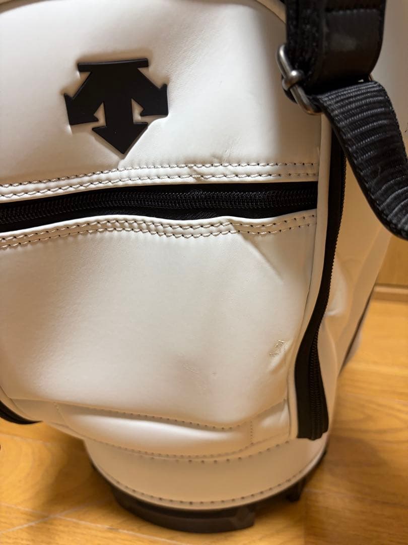 DESCENTE キャディバッグ ホワイト ブラック　レディース