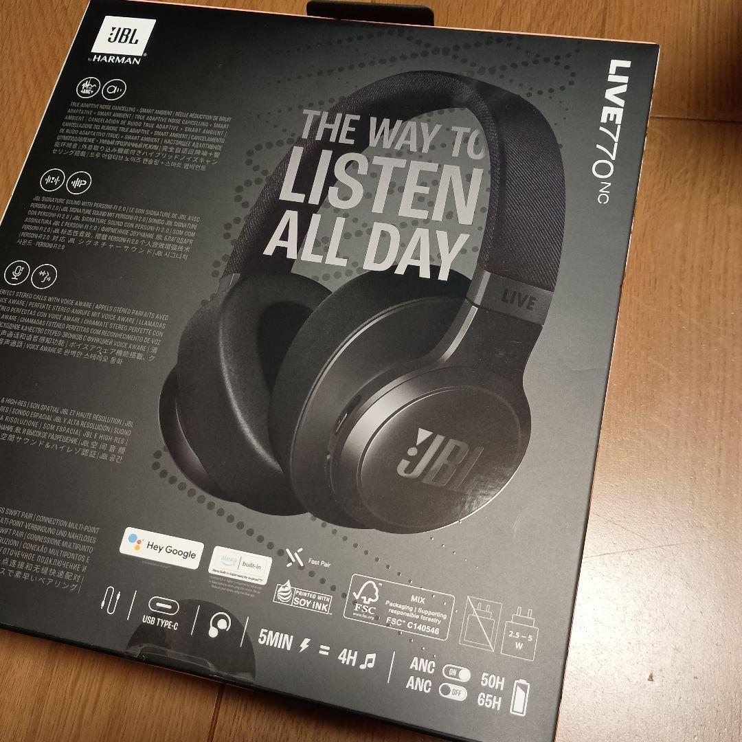 JBL LIVE 770NC ワイヤレスヘッドホン ブラック