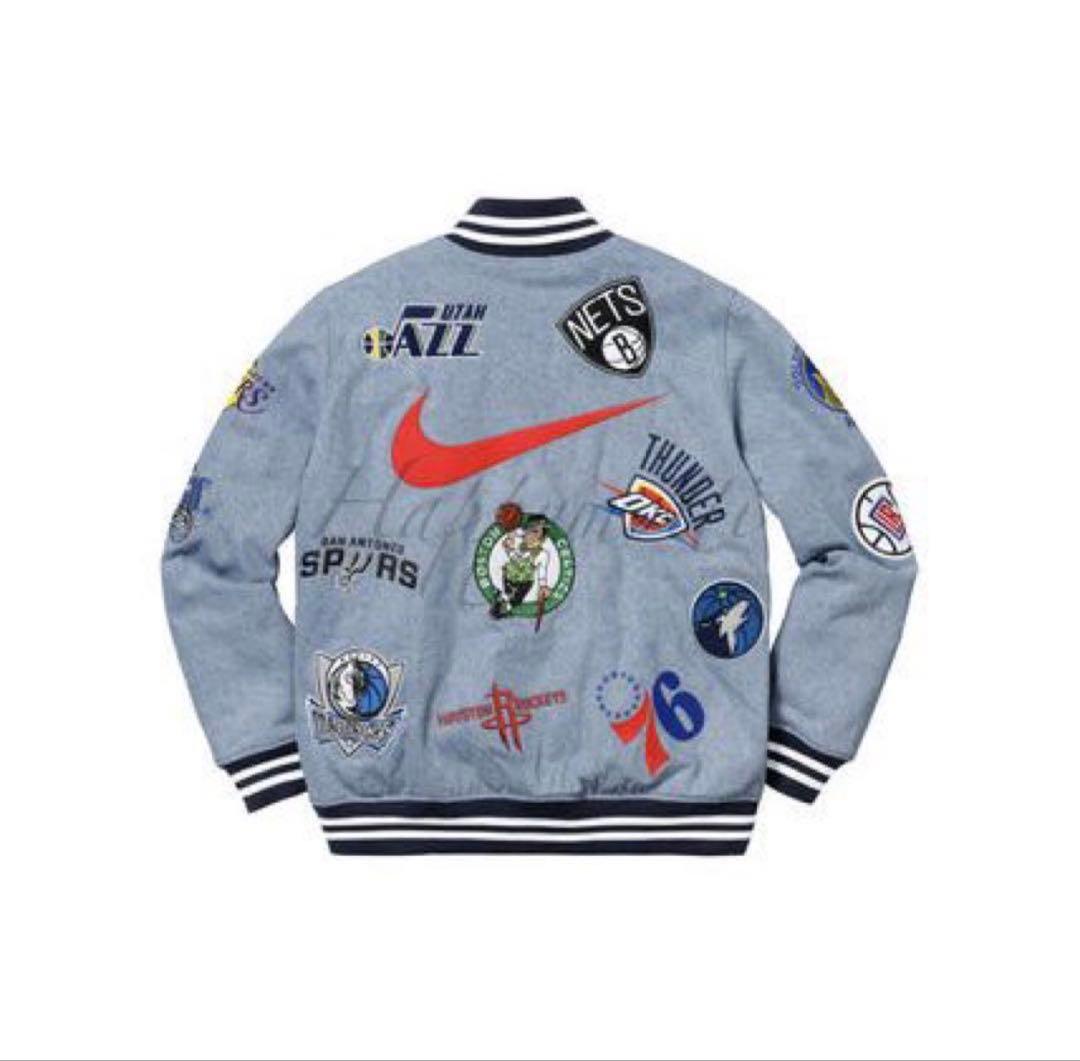 美品！シュプリームSupreme×NIKE NBA デニムスタジャンブルゾン　M