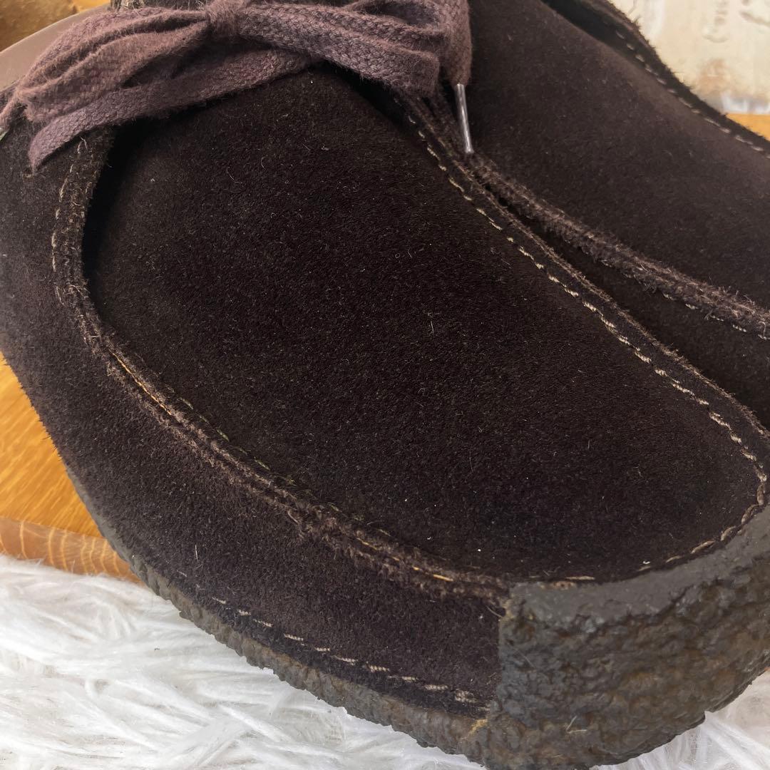 クラークス ナタリー　ワラビー　モカシン　スエード　ブラウン　ダークブラウン