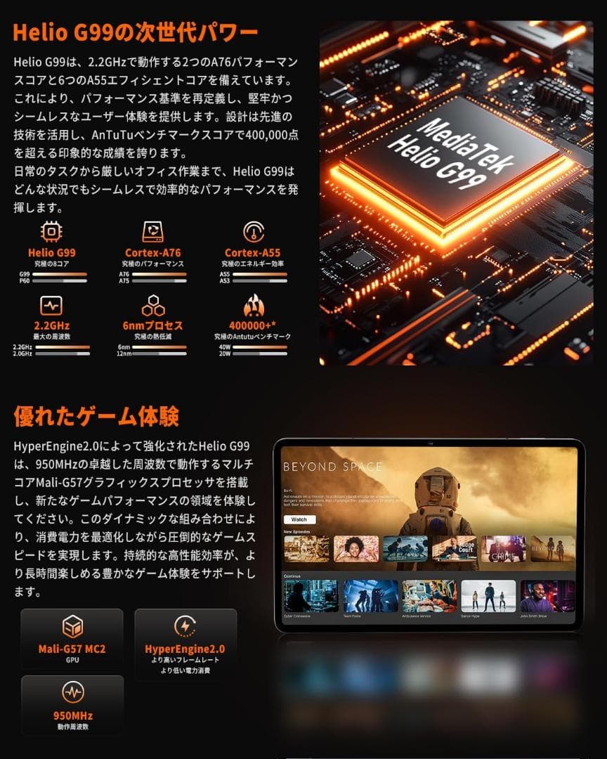 Android 14 12インチタブレット 本体