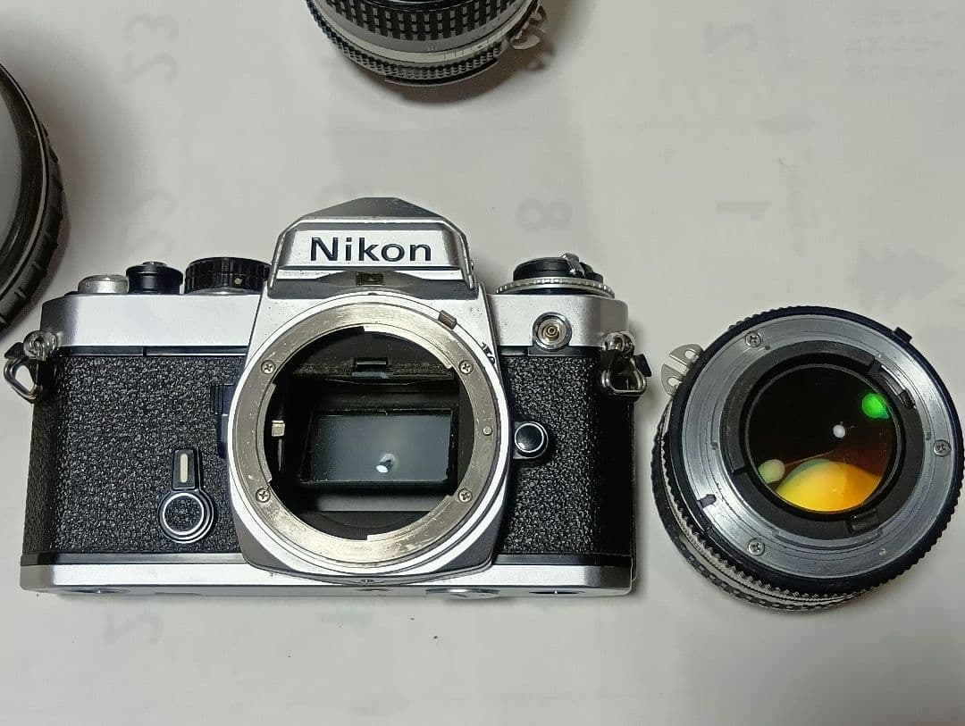 ジャンク Nikon FE 一眼レフカメラ レンズ付 3種