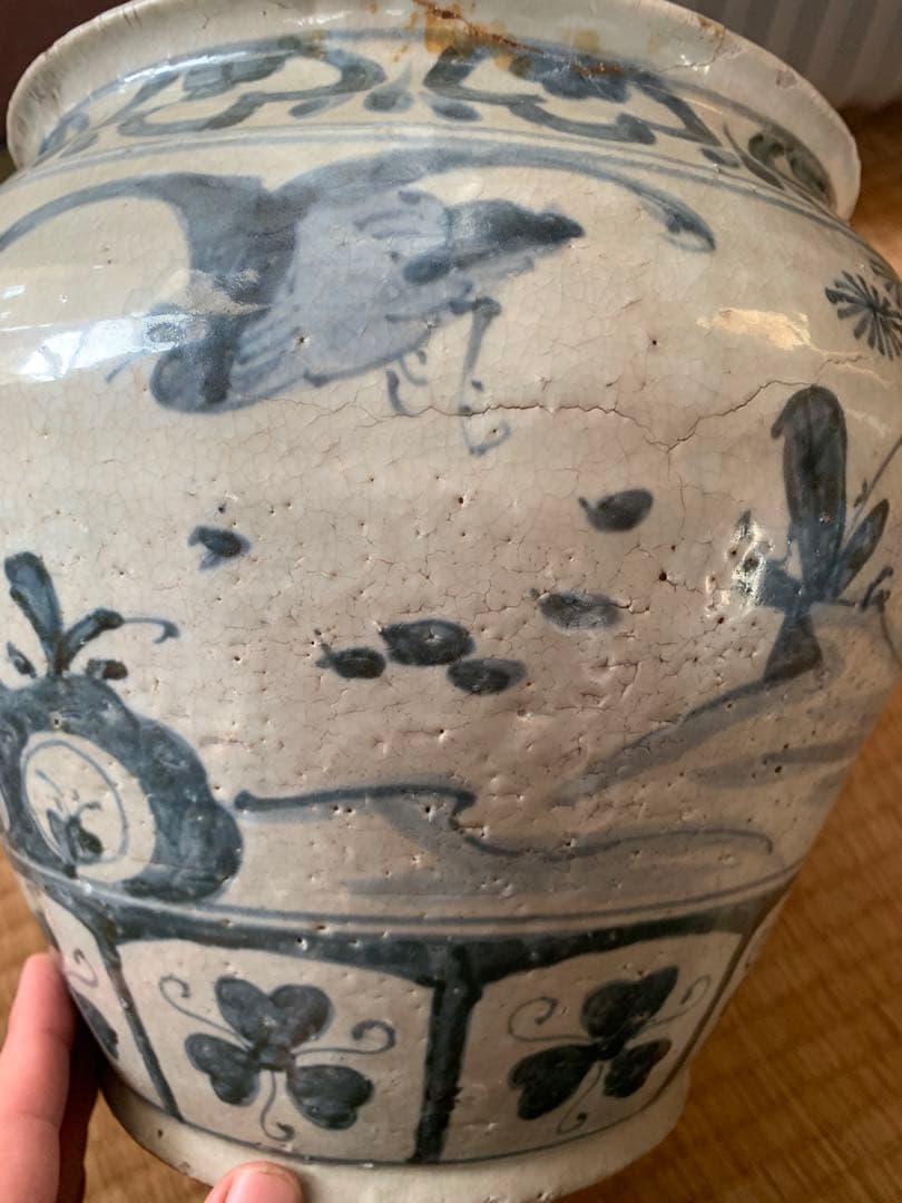 中国明時代早期染付大缶