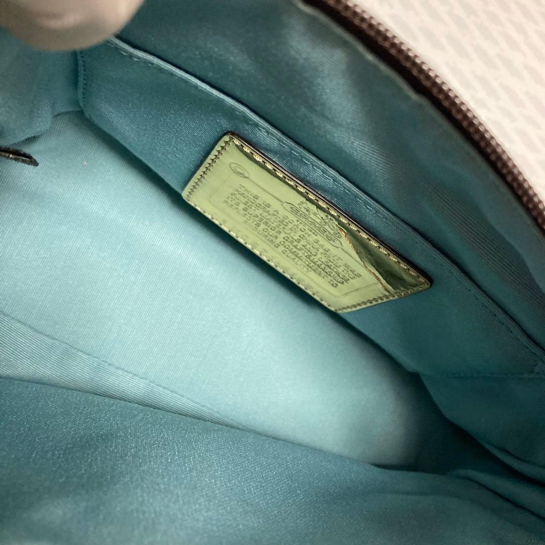 コーチ　COACH アクセサリーポーチ　オプアート ダークブラウン　y2k