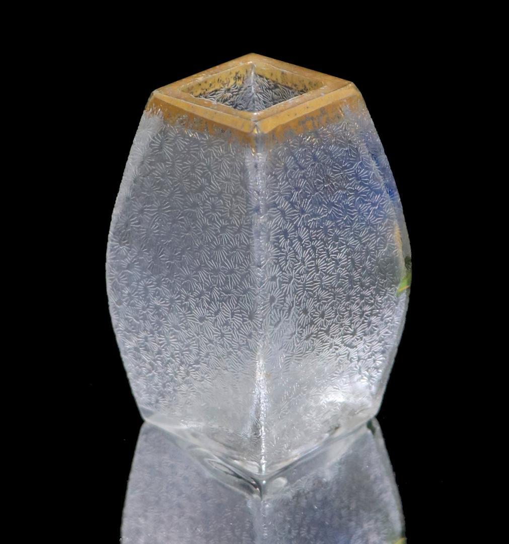 オールド・バカラ 最高級 1900年 金彩エナメルレア型ミニチュール 花柄 花瓶