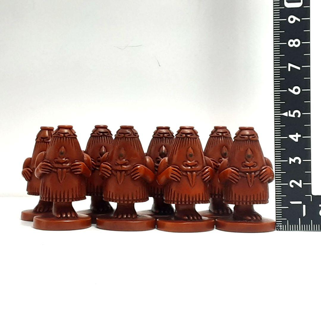 Y1239　最高級品　天然素材　妖怪造形彫刻　駒　３０体　根付　在銘有