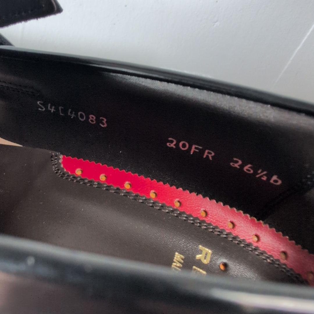 未使用級 REGAL  ペニー ローファー Uチップ 黒 26.5 レザー