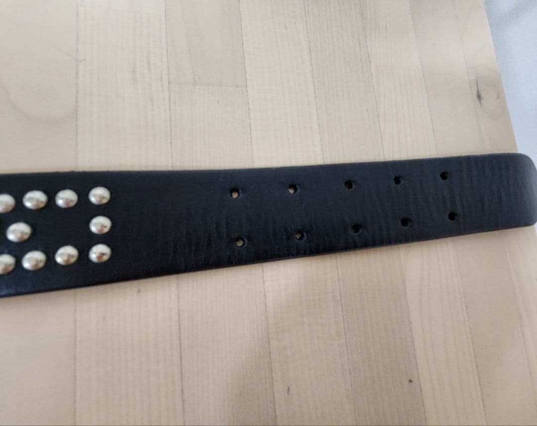 お値下げ　ポロラルフローレン　スタッズ 黒レザーベルト