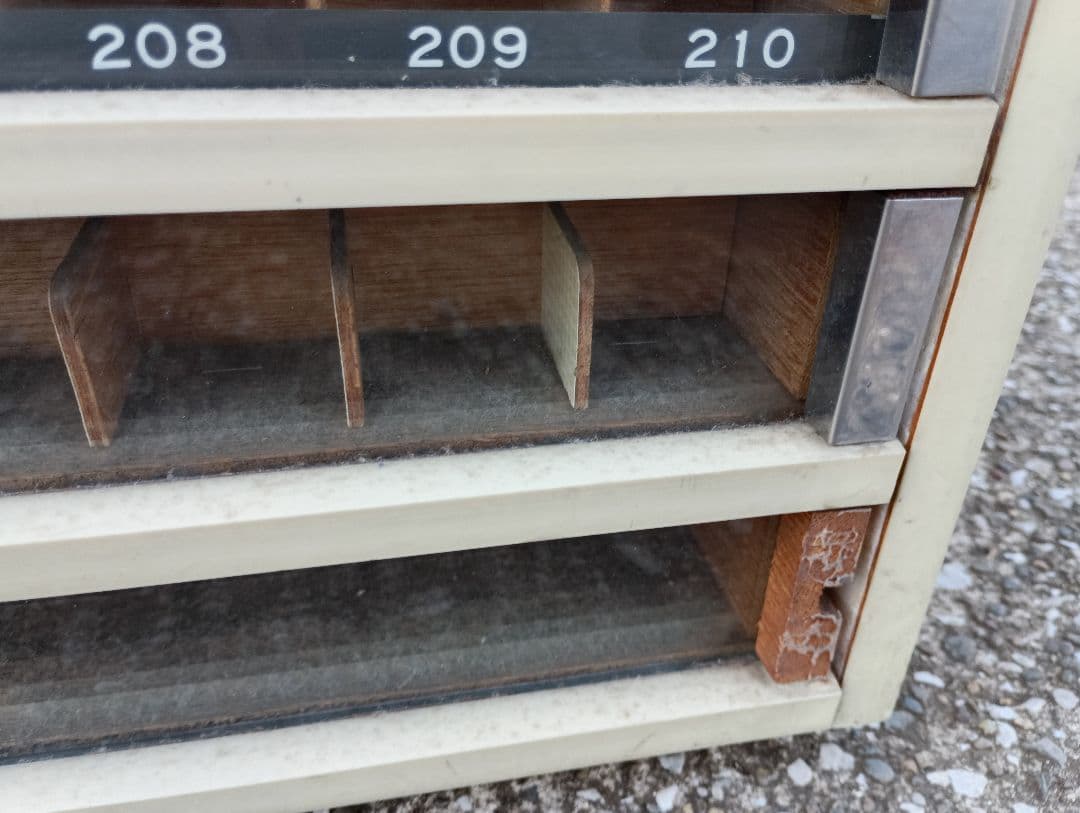 4255）糸販売木製ケース　　手芸 店舗什器 昭和レトロ