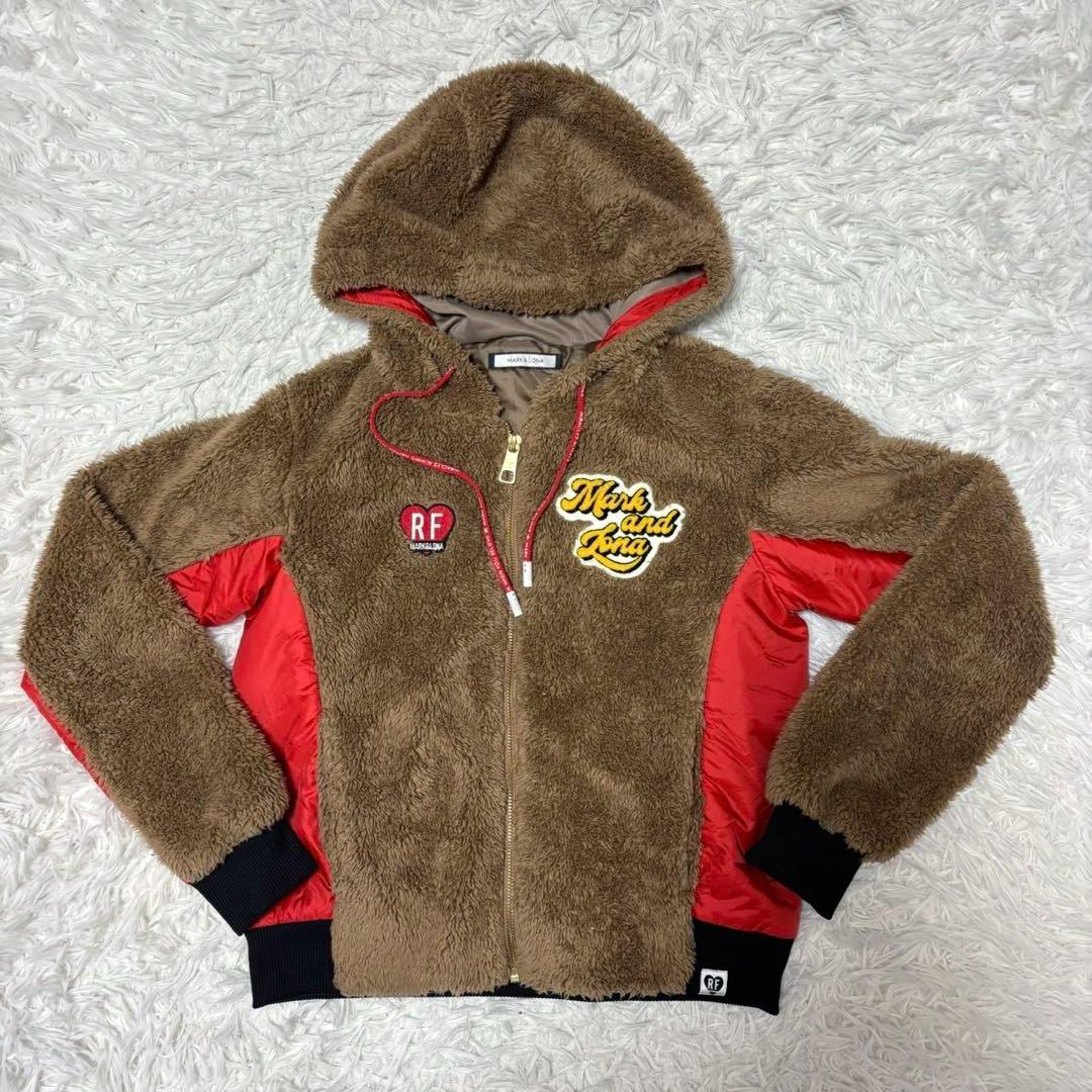 マークアンドロナ セットアップ ファー ボア パーカー パンツ ゴルフ ウェア